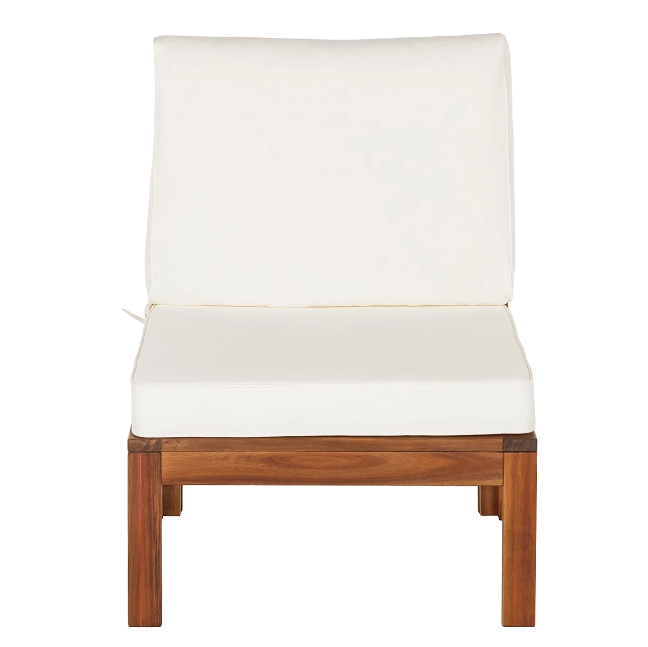 Jardi Salon de détente Lexi I (3 éléments) - Tissu / Acacia massif - Blanc cassé / Marron 4 Jardi Salon de détente Lexi I (3 éléments) - Tissu / Acacia massif - Blanc cassé / Marron – Image 4