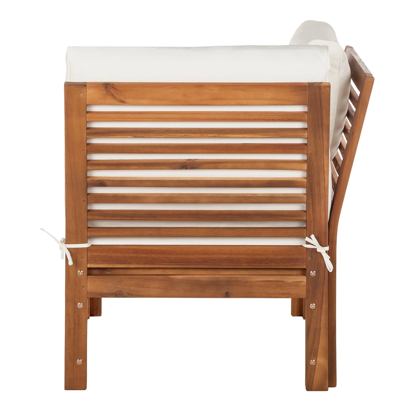 Jardi Salon de détente Lexi I (2 éléments) - Tissu / Acacia massif - Blanc cassé / Marron 4 Jardi Salon de détente Lexi I (2 éléments) - Tissu / Acacia massif - Blanc cassé / Marron – Image 4