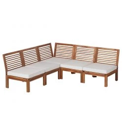 Jardi Salon de détente Lexi II (5 éléments) - Tissu / Acacia massif - Blanc cassé / Marron -Commodes enfant Soldes 1000207493 200325 12102600041 DETAILS P000000001000207493