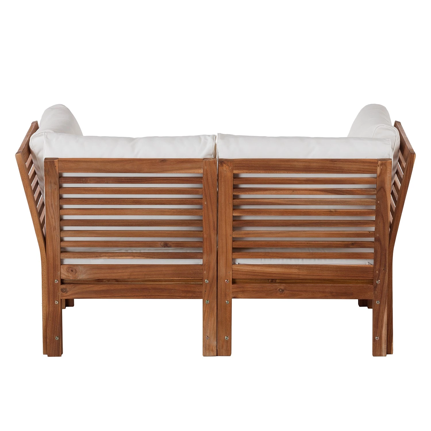 Jardi Salon de détente Lexi II (4 éléments) - Tissu / Acacia massif - Blanc cassé / Marron 6 Jardi Salon de détente Lexi II (4 éléments) - Tissu / Acacia massif - Blanc cassé / Marron – Image 6