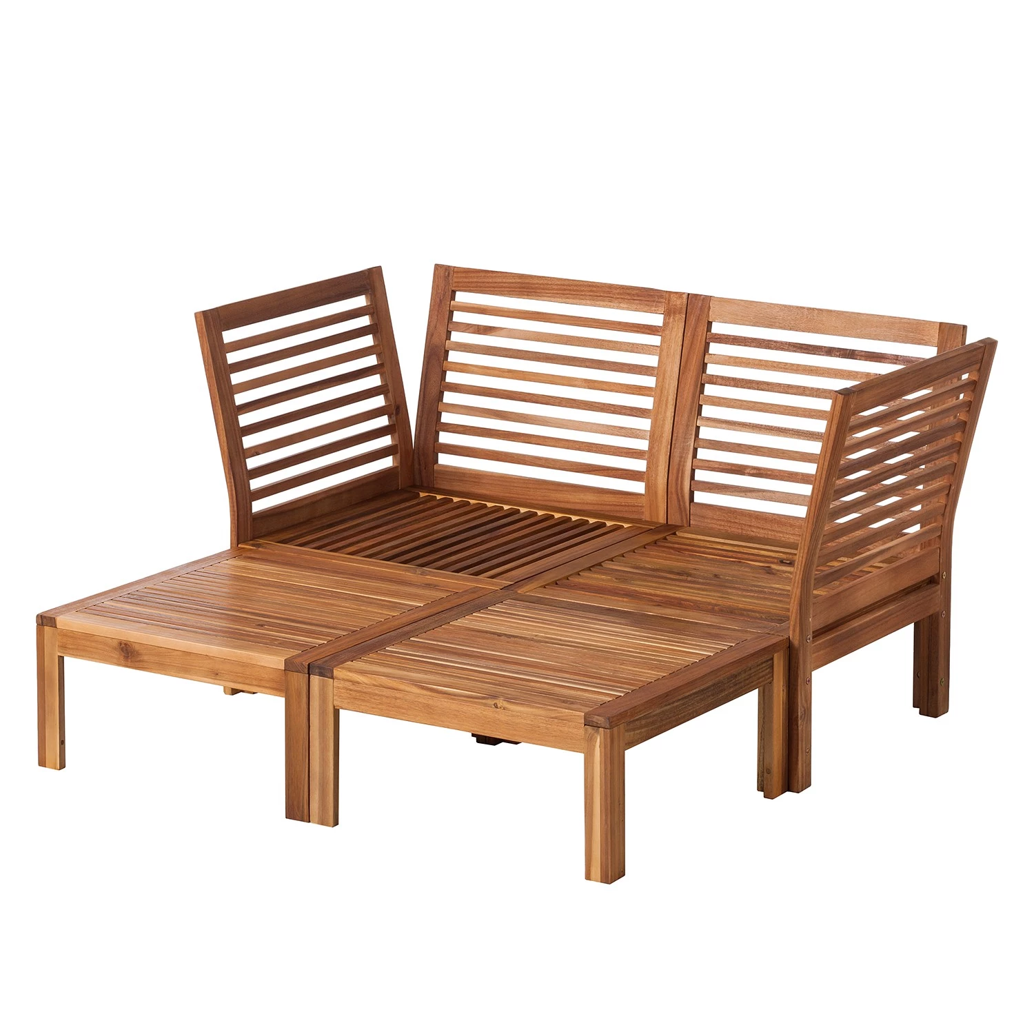 Jardi Salon de détente Lexi II (4 éléments) - Tissu / Acacia massif - Blanc cassé / Marron 7 Jardi Salon de détente Lexi II (4 éléments) - Tissu / Acacia massif - Blanc cassé / Marron – Image 7