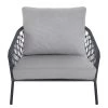 Best Freizeitmöbel Chaise de jardin Mali I - Aluminium / Polyacrylique - Anthracite / Gris