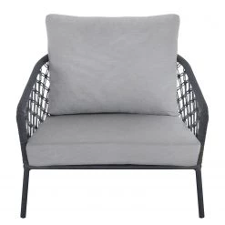 Best Freizeitmöbel Chaise de jardin Mali I - Aluminium / Polyacrylique - Anthracite / Gris
