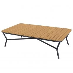 Best Freizeitmöbel Table basse extérieur Mali I - Aluminium / Teck massif - Anthracite / Teck