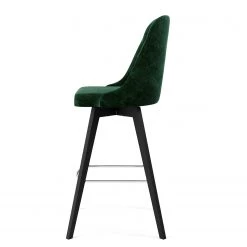 Tenzo Chaises de bar Lux I (lot de 2) - Velours / Chêne massif - Tissu Vika : Vert forêt - Noir -Commodes enfant Soldes 1000209094 200327 14020000135 DETAILS P000000001000209094
