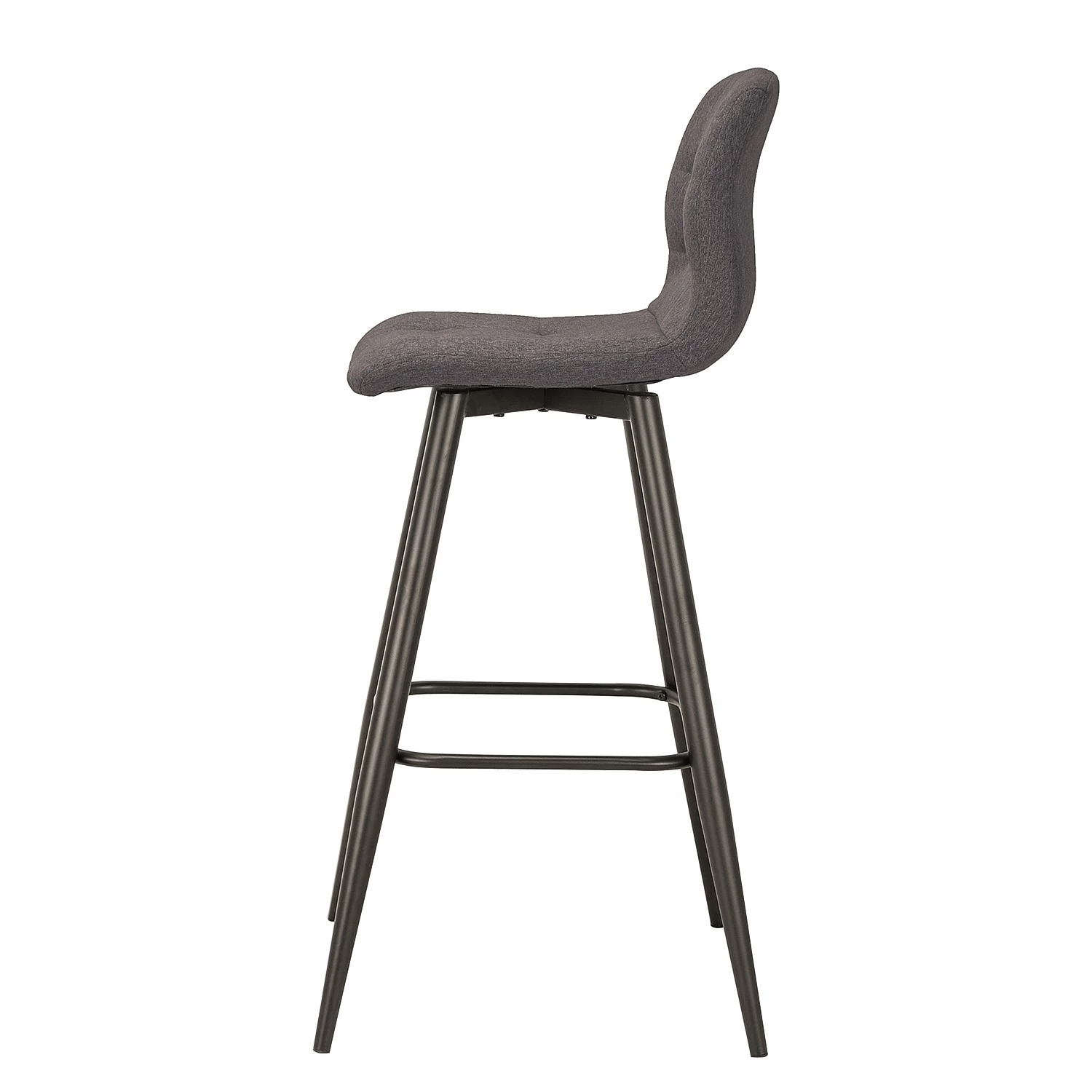 Loftscape Chaise de bar Nauvoo II (lot de 2) - Tissu / Acier - Anthracite / Noir 3 Loftscape Chaise de bar Nauvoo II (lot de 2) - Tissu / Acier - Anthracite / Noir – Image 3