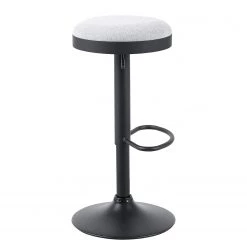 Loftscape Tabouret de bar Moita (lot de 2) - Tissu / Acier - Gris clair / Noir -Commodes enfant Soldes 1000209249 200331 06322500033 DETAILS P000000001000209249