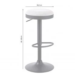 Loftscape Tabouret de bar Moita (lot de 2) - Tissu / Acier - Gris clair / Noir -Commodes enfant Soldes 1000209249 200331 06322600035 SKETCH DETAILS P000000001000209249 sketch