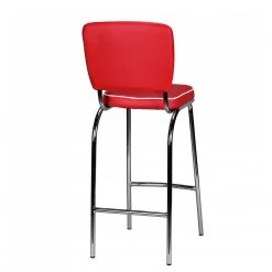 Mooved Chaise de bar Bloomery - Imitation cuir / Métal - Chrome - Rouge / Blanc -Commodes enfant Soldes 1000211729 200506 12473200116 DETAILS P000000001000211729