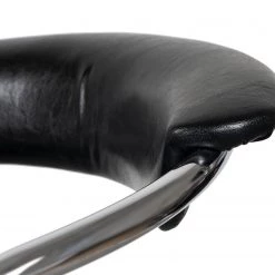 Kayoom Chaises de bar Midnight I (lot de 2) - Imitation cuir / Métal - Chrome - Noir -Commodes enfant Soldes 1000214196 200529 06043300142 DETAILS P000000001000214196