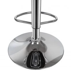 Kayoom Chaises de bar Midnight I (lot de 2) - Imitation cuir / Métal - Chrome - Noir -Commodes enfant Soldes 1000214196 200529 06043400144 DETAILS P000000001000214196