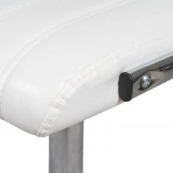 Kayoom Chaises de bar Midnight II (lot de 2) - Imitation cuir / Métal - Chrome - Blanc -Commodes enfant Soldes 1000214197 200529 06043800151 DETAILS P000000001000214197