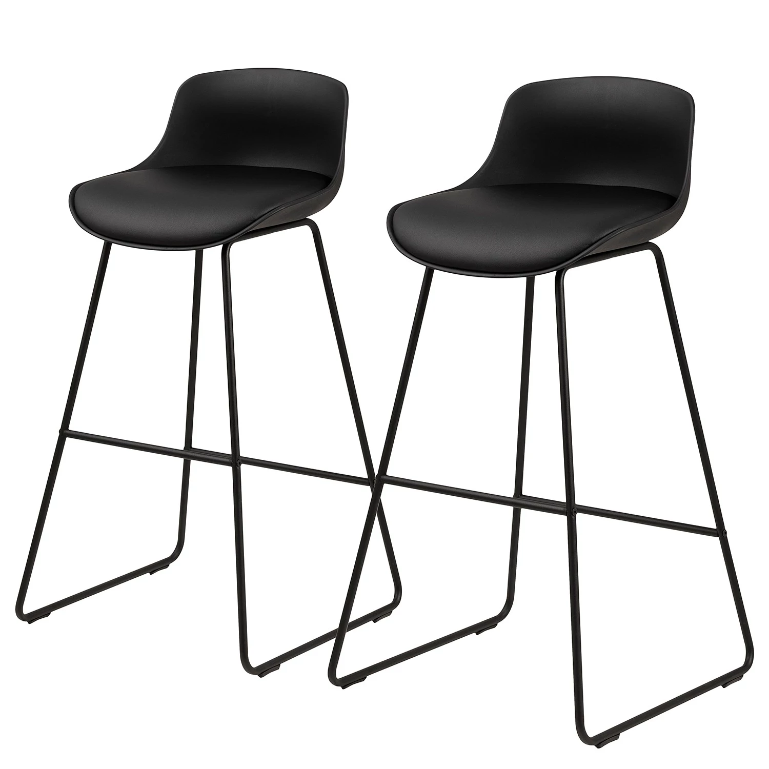 Mørteens Chaises de bar Skelde (lot de 2) - Noir 1 Mørteens Chaises de bar Skelde (lot de 2) - Noir