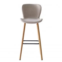 Mørteens Chaises de bar Livaras (lot de 2) - Hévéa massif - Hévéa - Tissu Radis: Crème -Commodes enfant Soldes 1000215110 210115 12245700002 DETAILS P000000001000215110