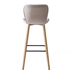 Mørteens Chaises de bar Livaras (lot de 2) - Hévéa massif - Hévéa - Tissu Radis: Crème -Commodes enfant Soldes 1000215110 210115 12245700004 DETAILS P000000001000215110