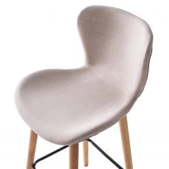 Mørteens Chaises de bar Livaras (lot de 2) - Hévéa massif - Hévéa - Tissu Radis: Crème -Commodes enfant Soldes 1000215110 210115 12245700005 DETAILS P000000001000215110
