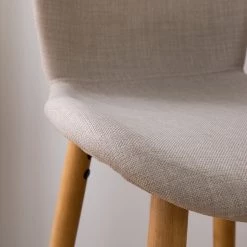 Mørteens Chaises de bar Livaras (lot de 2) - Hévéa massif - Hévéa - Tissu Radis: Crème -Commodes enfant Soldes 1000215110 210128 11592300003 DETAILS P000000001000215110