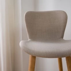 Mørteens Chaises de bar Livaras (lot de 2) - Hévéa massif - Hévéa - Tissu Radis: Crème -Commodes enfant Soldes 1000215110 210128 11592300004 DETAILS P000000001000215110