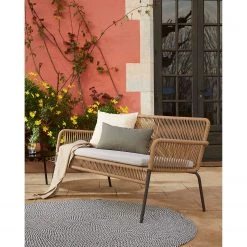 Julià Grup Banc de jardin Samantha - Acier / Polyester - Beige / Gris -Commodes enfant Soldes 1000216694 200703 16585400025 MOOD DETAILS P000000001000216694 mood