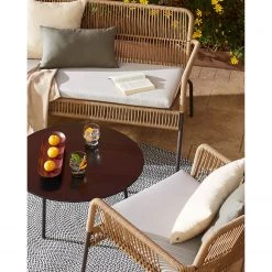 Julià Grup Banc de jardin Samantha - Acier / Polyester - Beige / Gris -Commodes enfant Soldes 1000216694 200703 16585400026 MOOD DETAILS P000000001000216694 mood