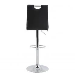 Fredriks Chaises de bar Malte (lot de 2) - Imitation cuir / Métal - Chrome - Noir -Commodes enfant Soldes 1000218724 200714 11155500041 DETAILS P000000001000218724