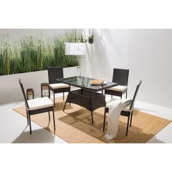 Ensemble de jardin Vent (5 éléments) - Polypropylène / Polyester - Marron / Noir 21 Ensemble de jardin Vent (5 éléments) - Polypropylène / Polyester - Marron / Noir -Commodes enfant Soldes 1000218758 210507 15270200006 MOOD DETAILS P000000001000218758 mood