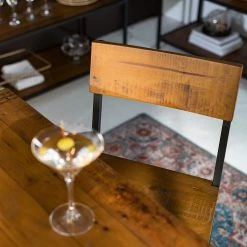 Ars manufacti Chaises de bar Grasby (lot de 2) - Pin recyclé / Métal - Pin foncé / Noir -Commodes enfant Soldes 1000219221 220301 050 DETAILS P000000001000219221