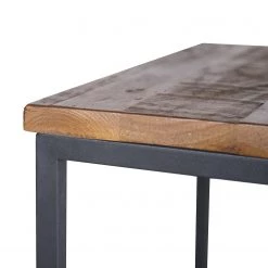 Ars manufacti Chaises de bar Grasby (lot de 2) - Pin recyclé / Métal - Pin foncé / Noir -Commodes enfant Soldes 1000219221 220303 055 DETAILS P000000001000219221