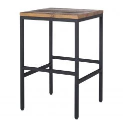 Ars manufacti Tabouret de bar Grasby - Pin recyclé / Métal - Pin foncé / Noir -Commodes enfant Soldes 1000219244 220303 035 DETAILS P000000001000219244