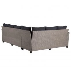 Canapé de jardin Laurel (2 éléments) - Polypropylène / Polyester - Gris / Beige -Commodes enfant Soldes 1000219427 220414 070 DETAILS P000000001000219427