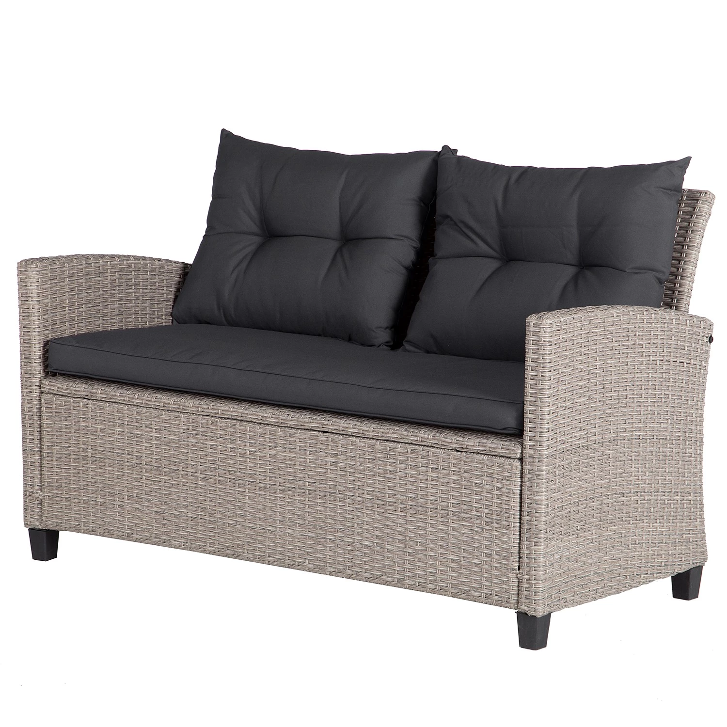 Canapé de jardin Laurel - Polypropylène / Polyester - Gris / Beige 1 Canapé de jardin Laurel - Polypropylène / Polyester - Gris / Beige