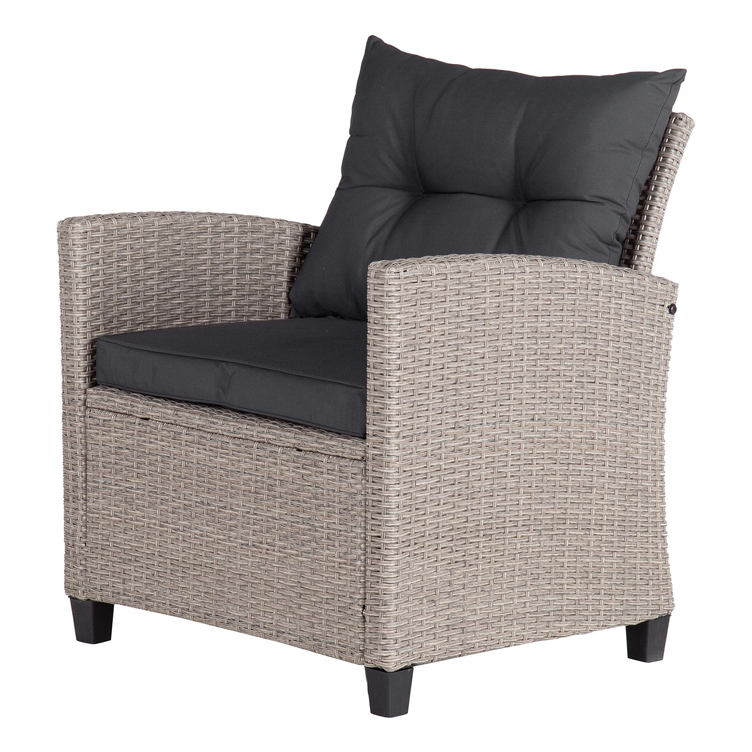 Jardi Fauteuil lounge extérieur Laurel - Polypropylène / Polyester - Gris / Beige 1 Jardi Fauteuil lounge extérieur Laurel - Polypropylène / Polyester - Gris / Beige