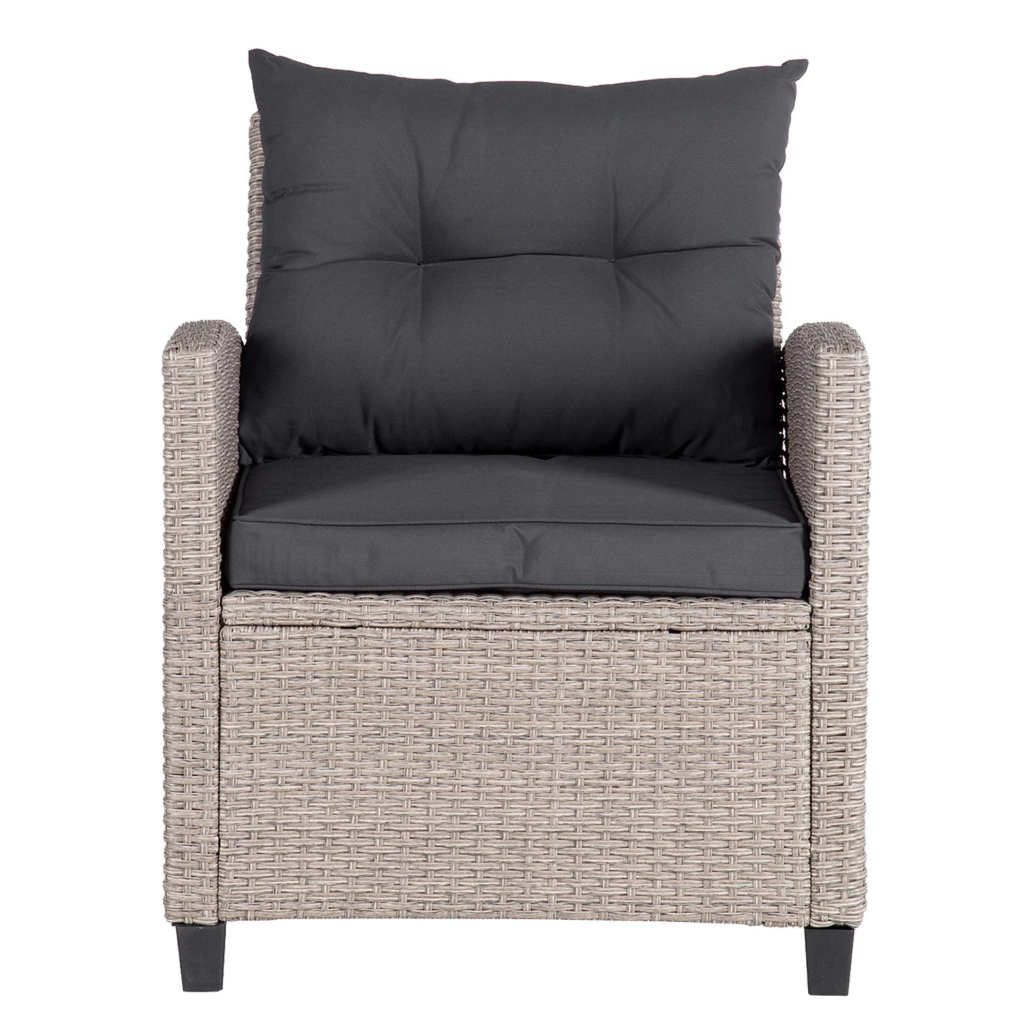 Jardi Fauteuil lounge extérieur Laurel - Polypropylène / Polyester - Gris / Beige 4 Jardi Fauteuil lounge extérieur Laurel - Polypropylène / Polyester - Gris / Beige – Image 4