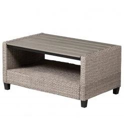 Jardi Table basse extérieur Laurel II - Polypropylène / Polywood - Gris / Beige