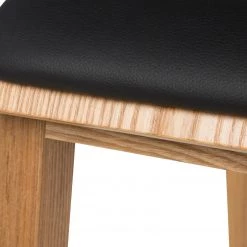 Ars Natura Chaises de bar Tunley (lot de 2) - Imitation cuir / Frêne massif - Beige -Commodes enfant Soldes 1000223458 210416 08480600014 DETAILS P000000001000223458