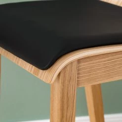 Ars Natura Chaises de bar Tunley (lot de 2) - Imitation cuir / Frêne massif - Beige -Commodes enfant Soldes 1000223458 210427 10170000004 DETAILS P000000001000223458