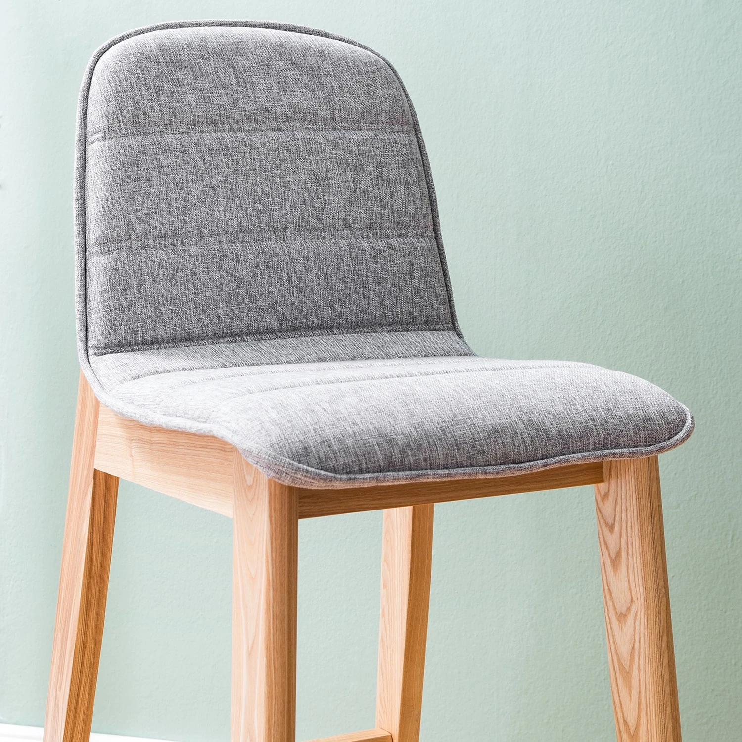 Mørteens Chaises de bar Burghead (lot de 2) - Tissu / Frêne massif - Gris / Frêne 7 Mørteens Chaises de bar Burghead (lot de 2) - Tissu / Frêne massif - Gris / Frêne – Image 7