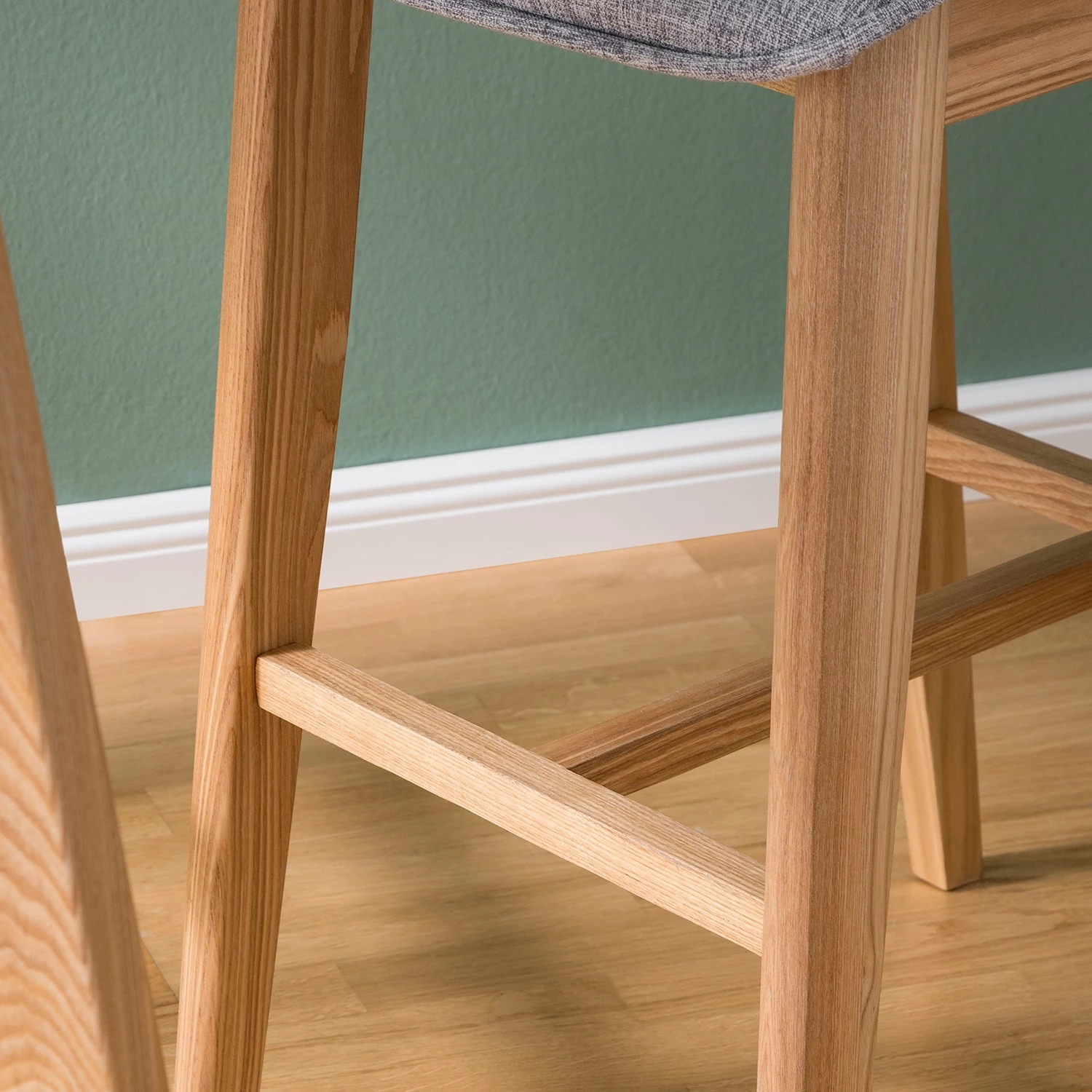 Mørteens Chaises de bar Burghead (lot de 2) - Tissu / Frêne massif - Gris / Frêne 8 Mørteens Chaises de bar Burghead (lot de 2) - Tissu / Frêne massif - Gris / Frêne – Image 8