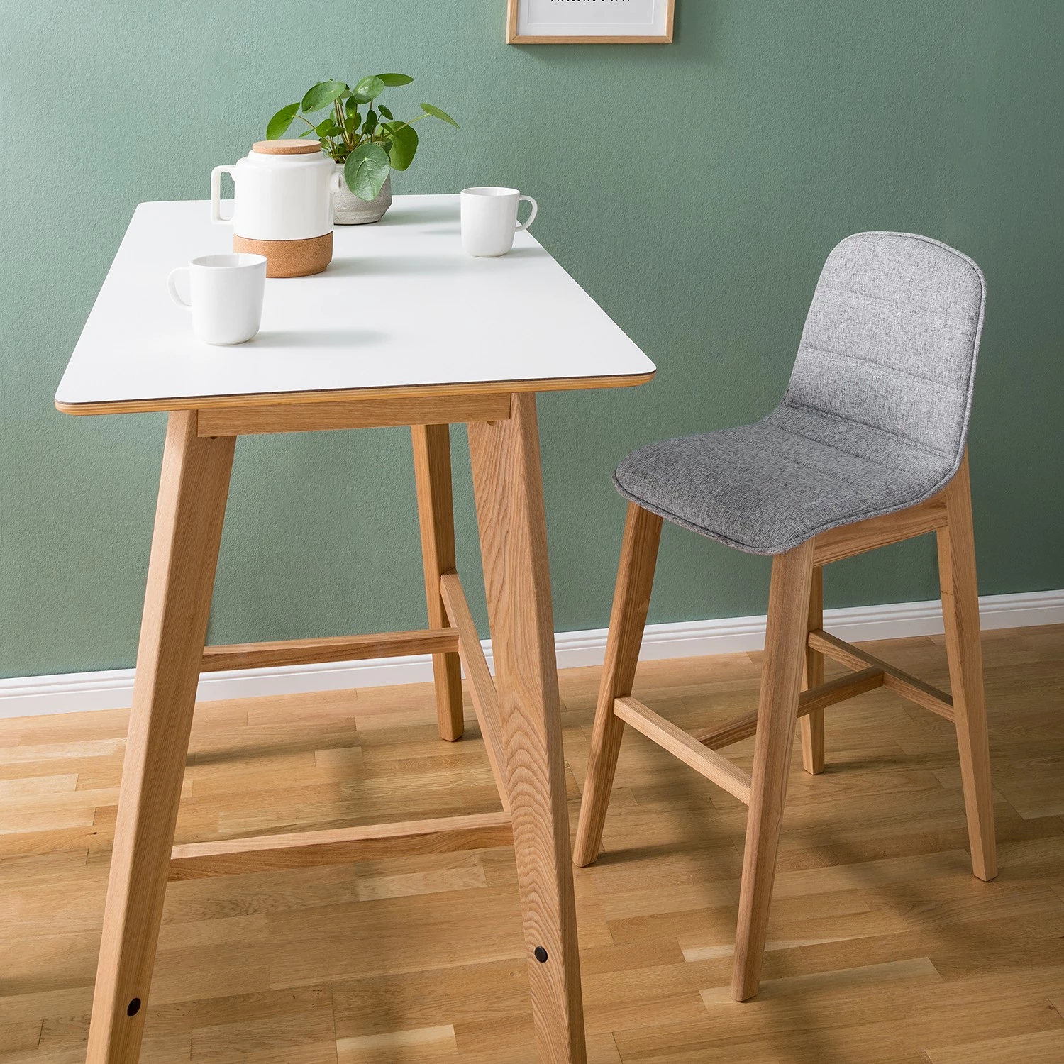 Mørteens Chaises de bar Burghead (lot de 2) - Tissu / Frêne massif - Gris / Frêne 12 Mørteens Chaises de bar Burghead (lot de 2) - Tissu / Frêne massif - Gris / Frêne – Image 12