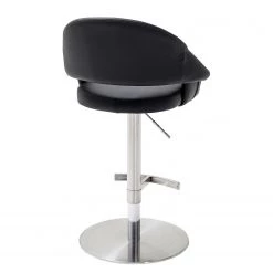 Fredriks Chaise de bar Elburn - Imitation cuir / Acier inoxydable - Noir -Commodes enfant Soldes 1000224860 201016 12345600056 DETAILS P000000001000224860