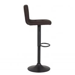 Loftscape Chaises de bar Gasny (lot de 2) - Microfibre / Acier - Marron foncé -Commodes enfant Soldes 1000228922 201104 15385600066 DETAILS P000000001000228922