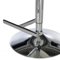 Loftscape Chaises de bar Yoncalla (lot de 2) - Imitation cuir / Métal - Noir et blanc - Chrome -Commodes enfant Soldes 1000231303 220411 035 DETAILS P000000001000231303