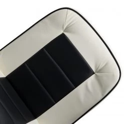 Loftscape Chaises de bar Yoncalla (lot de 2) - Imitation cuir / Métal - Noir et blanc - Chrome -Commodes enfant Soldes 1000231303 220411 038 DETAILS P000000001000231303