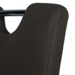 Loftscape Chaises de bar Swanville (lot de 2) - Microfibre / Métal - Marron foncé / Chrome -Commodes enfant Soldes 1000231305 220411 034 DETAILS P000000001000231305