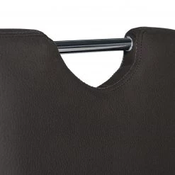 Loftscape Chaises de bar Swanville (lot de 2) - Microfibre / Métal - Marron foncé / Chrome -Commodes enfant Soldes 1000231305 220411 037 DETAILS P000000001000231305