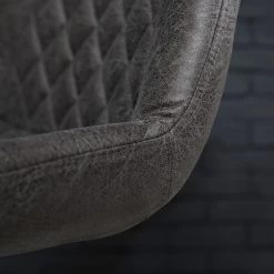 Red Living Chaises de bar Wismes (lot de 2) - Microfibre / Fer - Gris vintage -Commodes enfant Soldes 1000231306 220405 030 DETAILS P000000001000231306