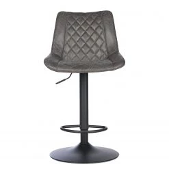 Red Living Chaises de bar Wismes (lot de 2) - Microfibre / Fer - Gris vintage -Commodes enfant Soldes 1000231306 220412 030 DETAILS P000000001000231306