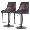 Loftscape Chaises de bar Tessel (lot de 2) - Microfibre / Fer - Noir vintage / Noir