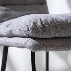 Mørteens Chaise de bar Tillac - Tissu / Acier - Gris chiné / Noir -Commodes enfant Soldes 1000235382 220801 032 DETAILS P000000001000235382