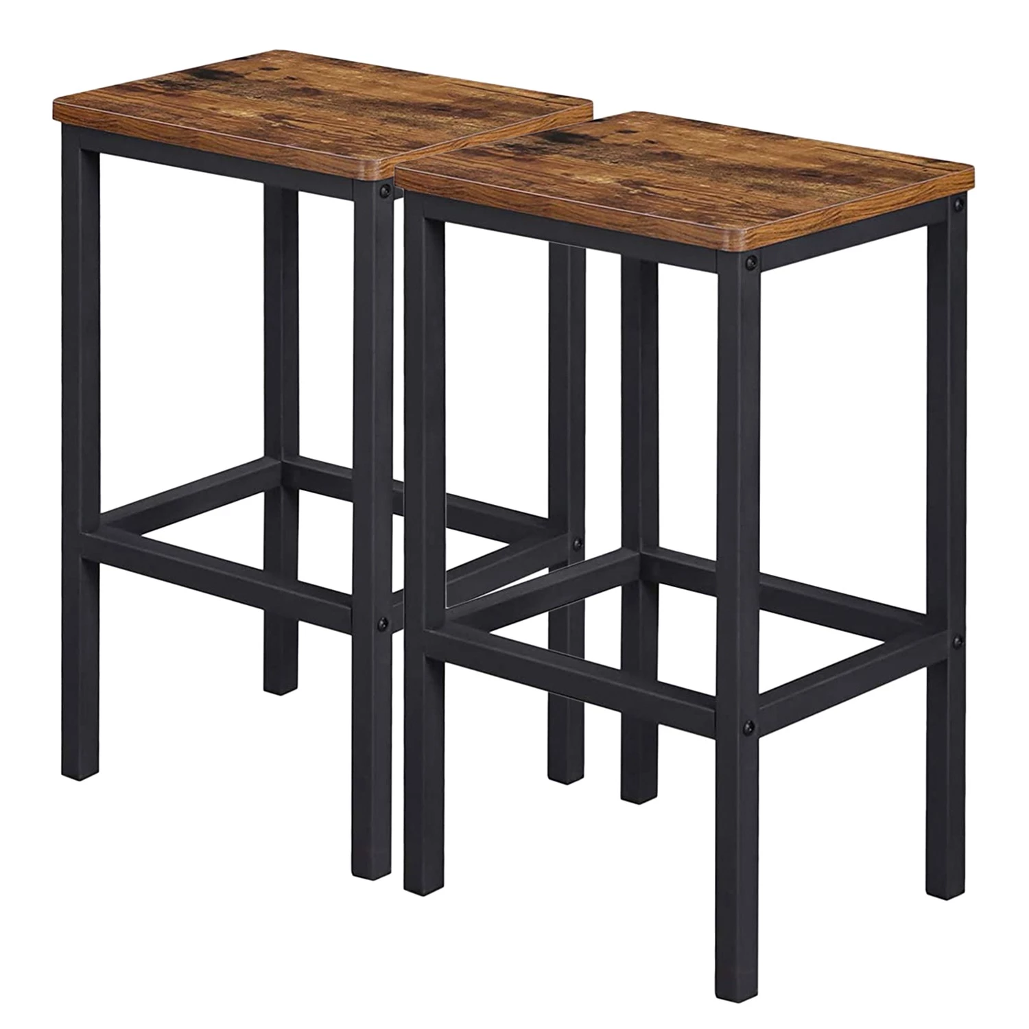 Red Living Tabourets de bar Proisy (lot de 2) - Imitation chêne rustique / Noir 1 Red Living Tabourets de bar Proisy (lot de 2) - Imitation chêne rustique / Noir